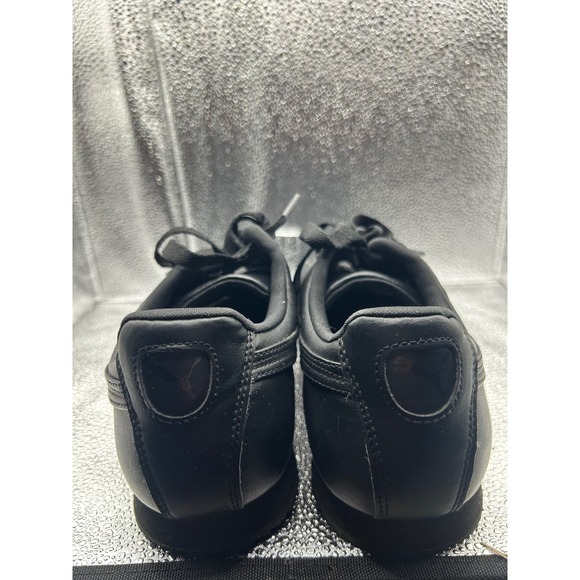 Puma Roma Classic Black Leather Sneakers Shoes Men Size 10 - Picture 4 of 7